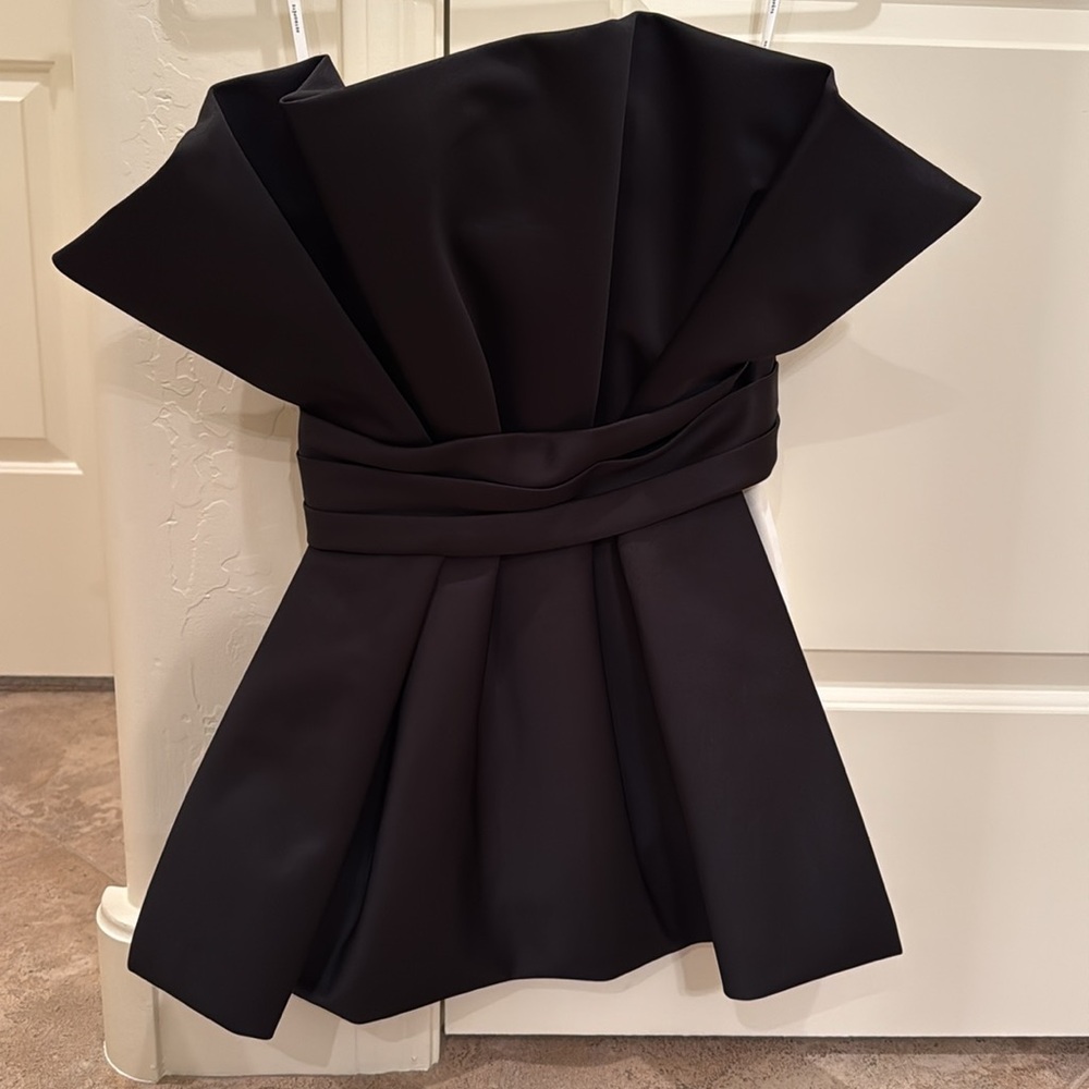 NEW~ $1200 Retrofete~ Gorgeous Black White Mini Dress Valentines Day Perfection - Picture 5 of 6